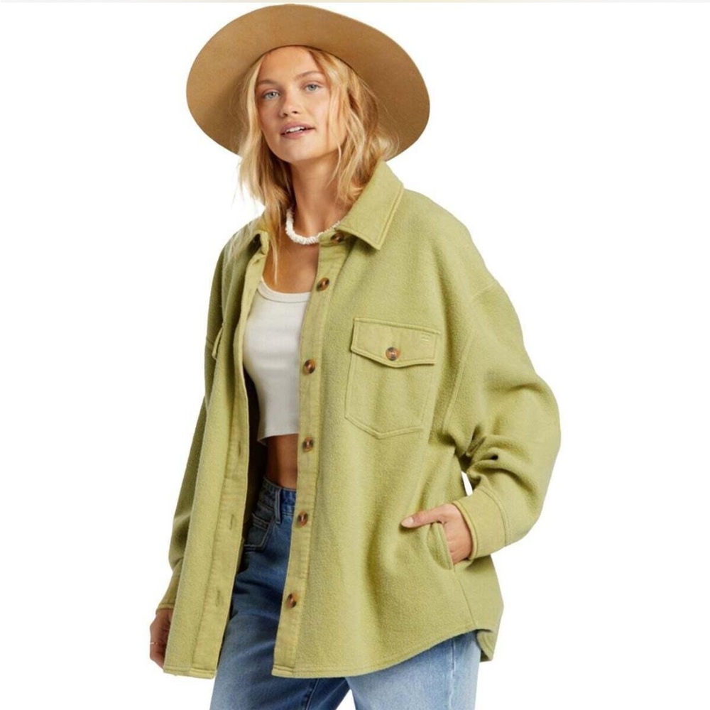 Billabong green fleece jacket